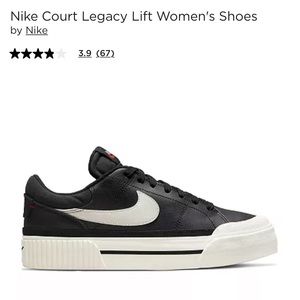 Nike court legacy platform black